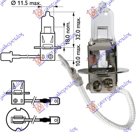 ŽARULJA H3.12V 55W