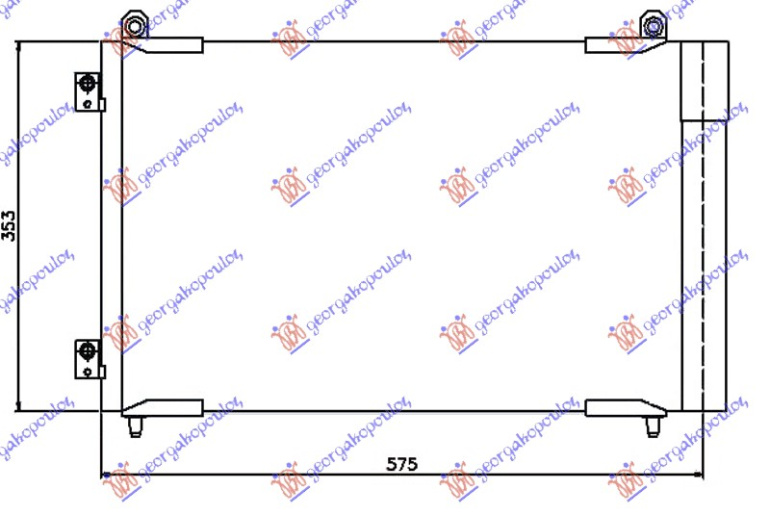 HLADNJAK KLIME 1.6 HDi DIZEL (530x350x16) MOTOR DV6TED4