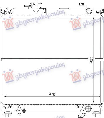 Hladnjak motora 1.6 benzin. automatski (425x490) (NRF)