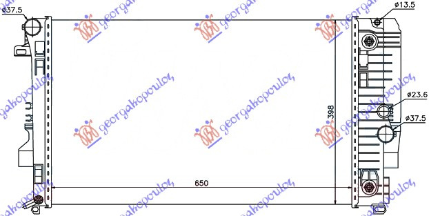 Hladnjak motora za benzin/dizel (650x398). automatski (VALEO)
