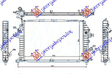 Hladnjak motora 1.7-1.9 CDTi/2.0i OPC. automatski sa/bez klime (600x410) (VALEO)