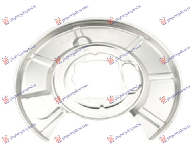 Zaštitni lim stražnjeg kočionog diska (promjer lima 370/105mm) (promjer diska 320mm) (aluminijski)