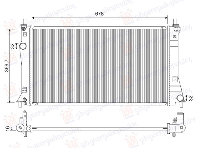 Hladnjak motora 1.8-2.0 benzin 2009- (675x368) (VALEO)