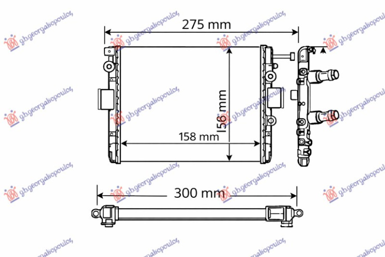Hladnjak motora 2.8 TDI dizel (mehanički) (650x440) (VALEO)