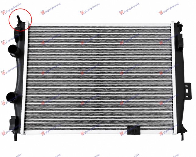 Hladnjak motora 1.6-2.0 benzin (cijev na lijevoj strani) (590x450) (VALEO)
