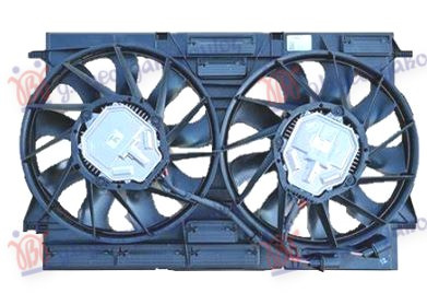 Ventilator 3.0 dizel - 4.0 benzin (motor + ventilator) (desni) (390mm) (600W)