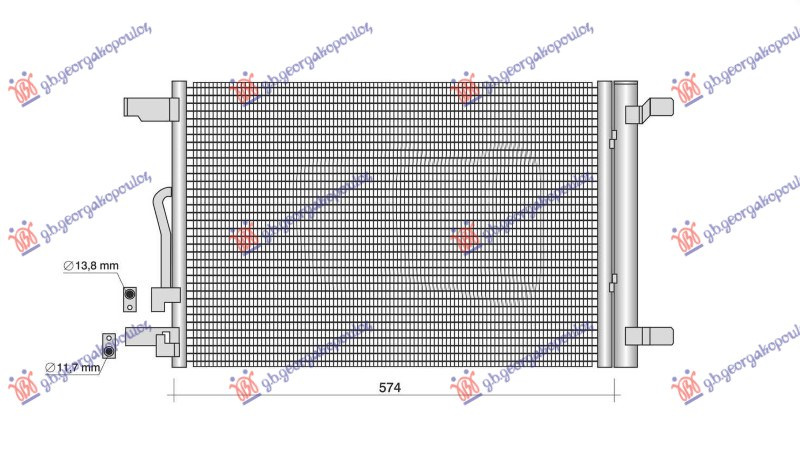Hladnjak klime 1.0-1.5-2.0 benzin-2.0 dizel (535x375x12)