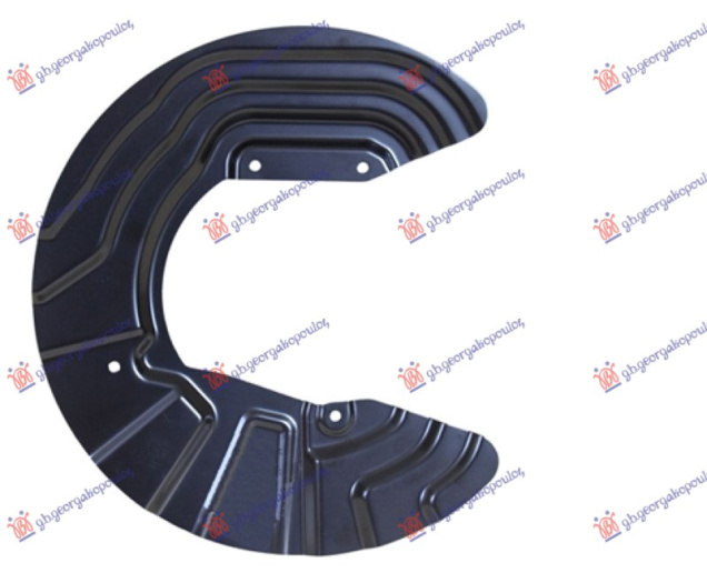 Zaštitni lim prednjeg kočionog diska (promjer lima 370/150mm) (promjer diska 328mm) (aluminijski)