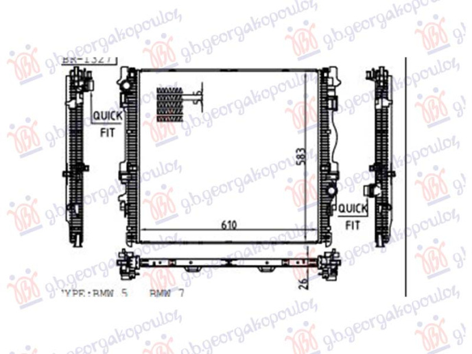 Hladnjak motora 2.0-3.0 benzin/dizel/hibrid (610x583)