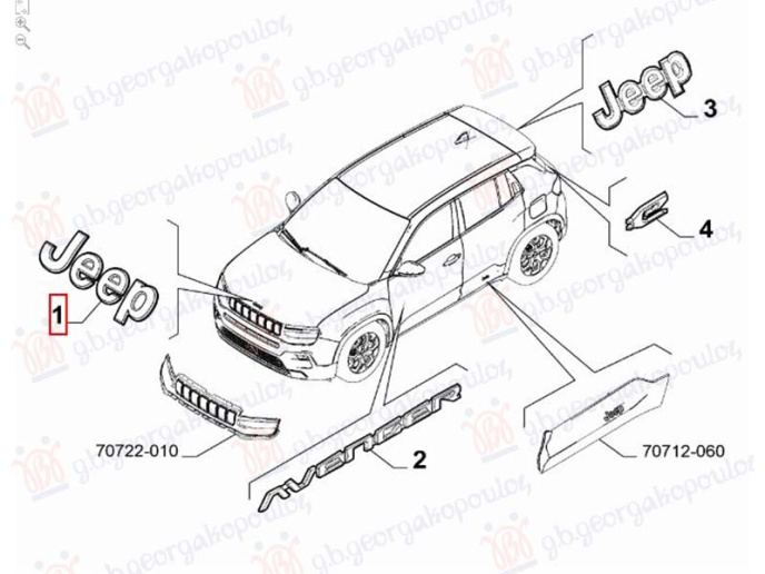 Znak haube (JEEP) (original)