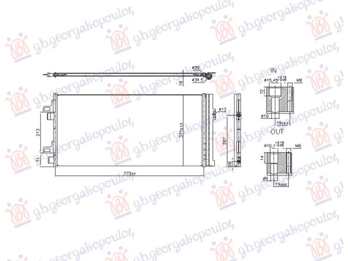Hladnjak klime 2.3 dizel Multijet (773x371x16) (NISSENS)