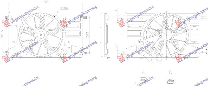 Ventilator 2.0-2.2 dizel