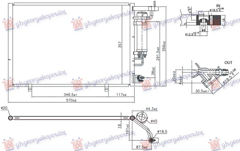 Hladnjak klime 1.5 benzin (570x357x16)