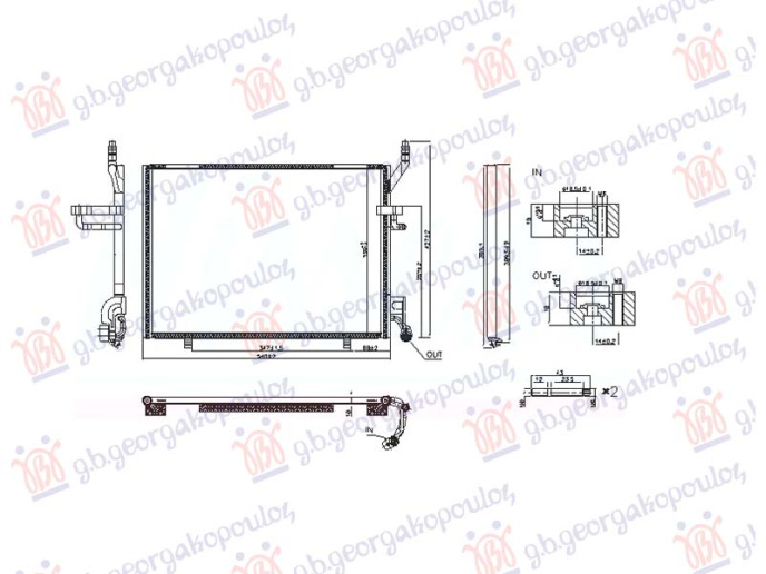 Hladnjak klime 1.0 EcoBoost benzin ručni (500x359x16) (NRF)