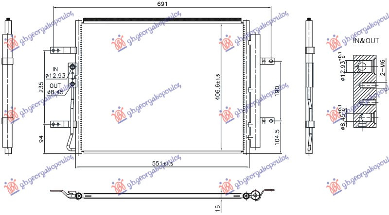 Hladnjak klime 1.6 benzin-hibrid (NRF)