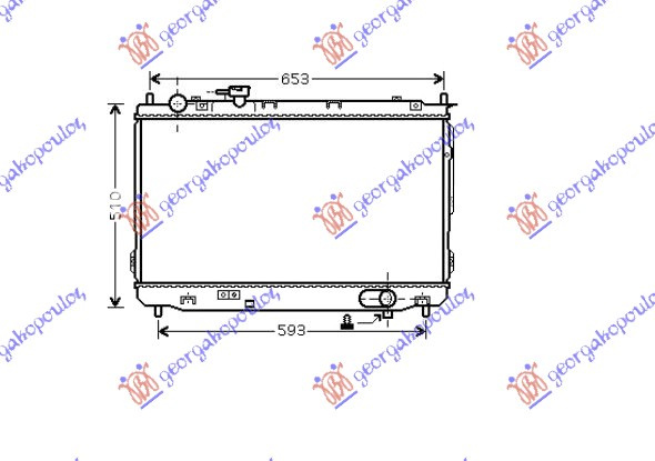 Hladnjak motora 1.6-1.8 benzin (430x670x26) (NRF)