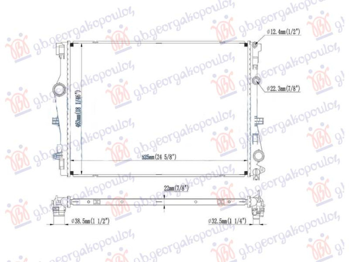 Hladnjak motora 1.5-2.0 benzin - 2.0 dizel (625x477)