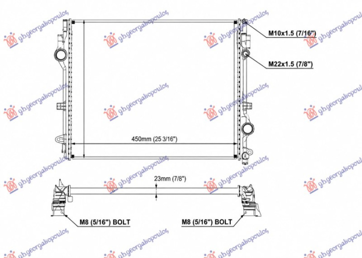 Hladnjak motora 2.0 benzin/hibrid - 3.0 dizel/hibrid (640x500)