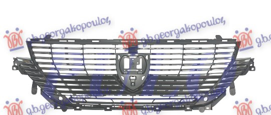 Rešetka crna sa kromiranom lajsnom (sa 2 otvora za senzore)