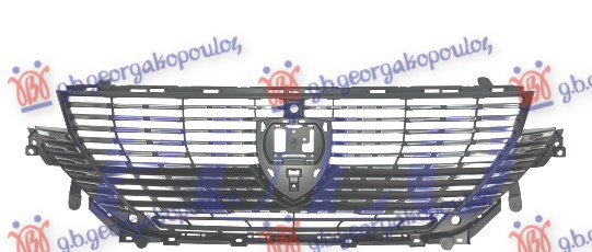 Rešetka crna sa kromiranom lajsnom (sa otvorom za kameru) (sa 2 otvora za senzore)