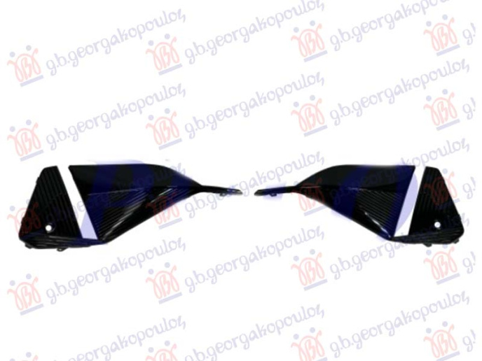 Poklopac maglenke (sjajno crni) (set 2 komada) (sa 1 PDC otvorom)