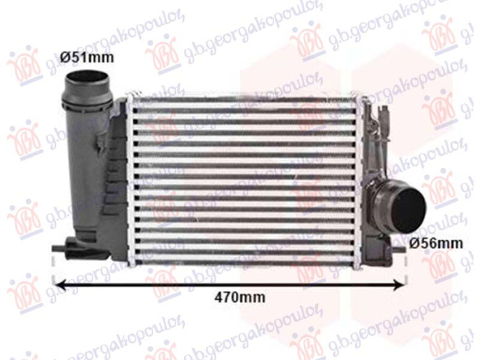 Intercooler 1.3 TCe benzin (281x217x80)