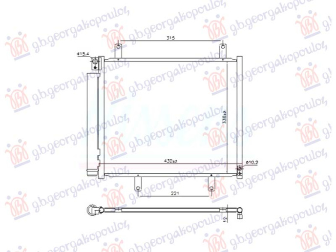 Hladnjak klime 1.5 benzin (400x340) (KOYO)