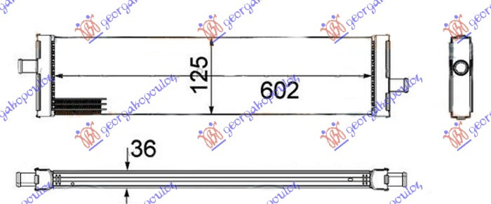 Dodatni hladnjak motora 3.0 TSI benzin/hibrid (500x120x26)