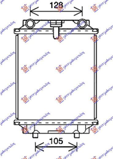 Dodatni hladnjak motora 2.0 TSI benzin (215x190x26) (VALEO)