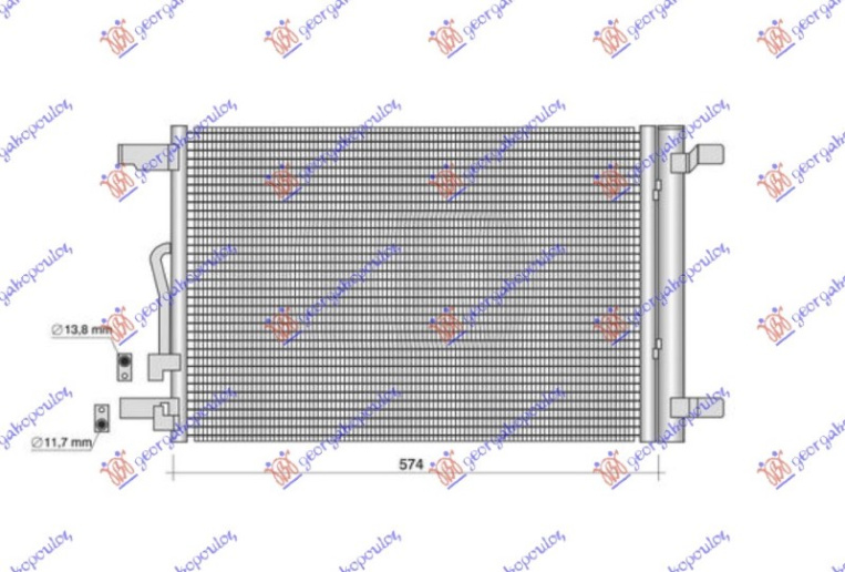 Hladnjak klime 1.4-1.5-2.0 TSI benzin - 2.0 TDI dizel (576x388) (KOYO)