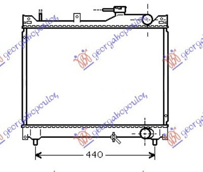 Hladnjak motora 1.6 benzin (425x525) (NRF)