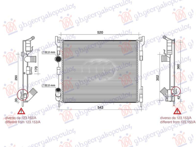 Hladnjak motora 1.5 dCi 2001- (480x414x27) 59kW (NRF)