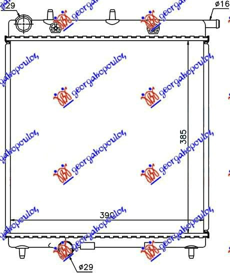 Hladnjak motora za benzin/dizel (380x390) (NRF)