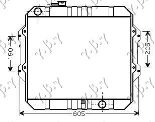 Hladnjak motora 2.5 TURBO dizel (500x530x333) (NRF)