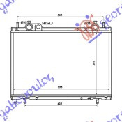 Hladnjak motora 1.9 TD dizel (375x563x42) (NRF)