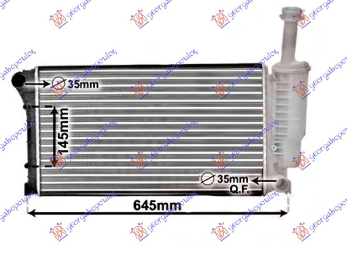 Hladnjak motora 1.1-1.2 benzin sa klimom (550x317) sa spremnikom (NRF)