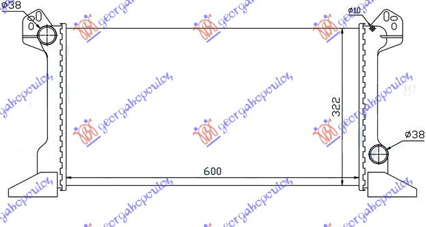 Hladnjak motora 2.0 benzin - 2.5 dizel (600x335) (NRF)