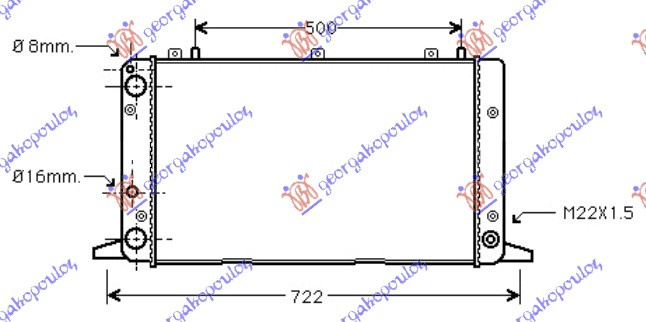 Hladnjak motora 1.6-1.8-1.9-2.0 (590x320) (NRF)