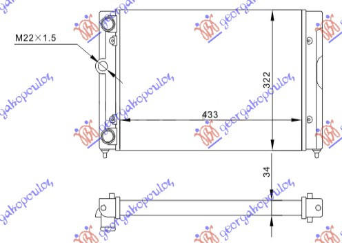 Hladnjak motora 1.4-1.6 (430x320) (NRF)