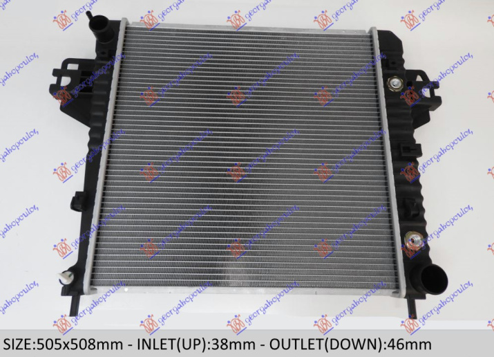 Hladnjak motora za benzin 3.7 V6. automatski sa/bez klime (505x508) (NRF)