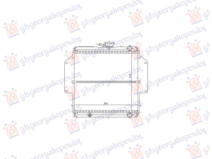 Hladnjak motora 1.3 benzin (360x390) (NRF)