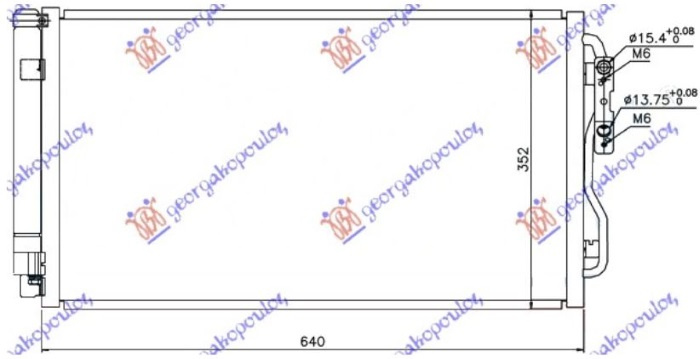 Hladnjak klime benzin/dizel (600x340x16) (NRF)