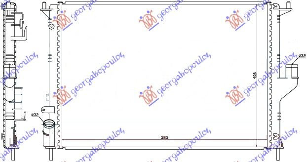 Hladnjak motora za benzin/dizel (580x400) (NRF)