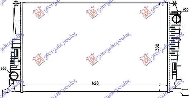 Hladnjak motora 1.5 dizel (628x390) (NRF)