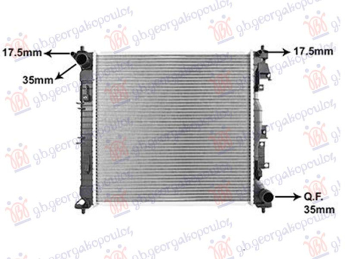 Hladnjak motora 1.6 benzin/hibrid - 1.6 dizel/hibrid. ručni/automatski (485x478) (NRF)