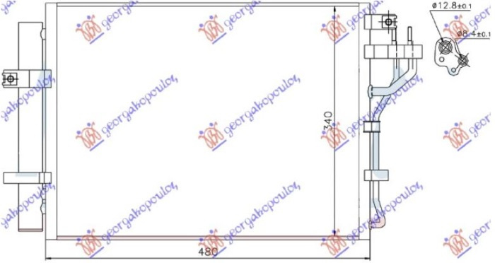 Hladnjak klime za sve benzinske modele (440x340x16) (NRF)