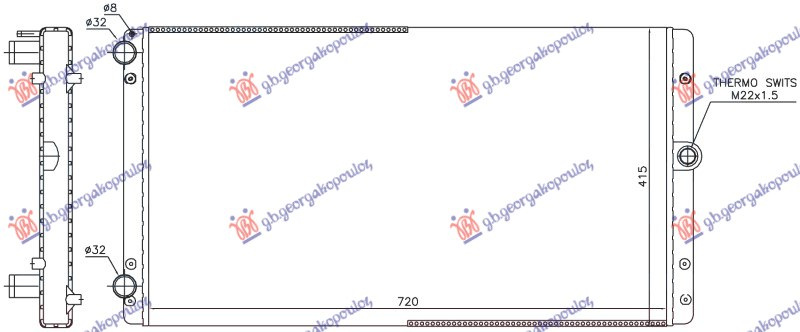 Hladnjak motora 2.5 dizel (720x416) (NRF)
