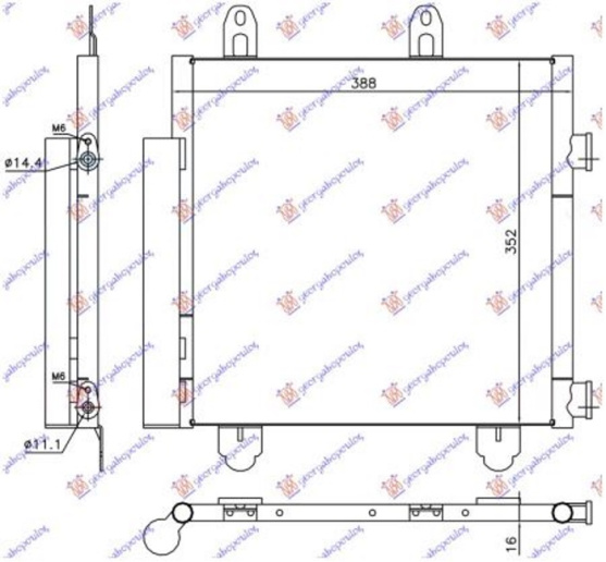 Hladnjak klime za sve modele (390x350x16) R134a (MARELLI)
