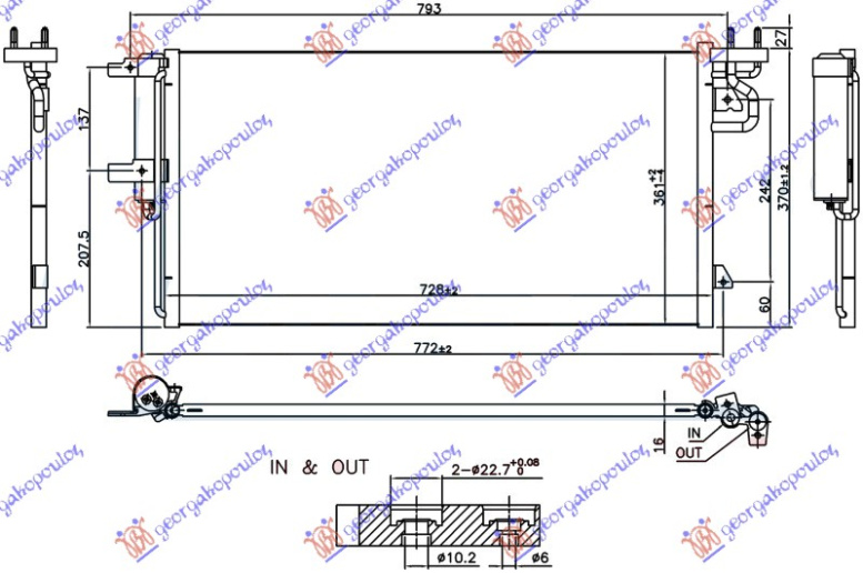 Hladnjak klime 1.5 EcoBoost (728x361x16) (KOYO)