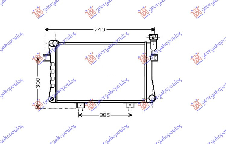 Hladnjak motora 1.7 benzin sa/bez klime (625x320x32) (MARELLI)